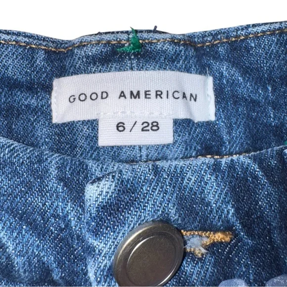 NWT GOOD AMERICAN Good Classic Jeans Indigo Dark Blue Size 6/28 BRAND NEW - Picture 11 of 13